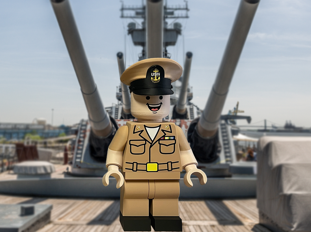 Custom Navy Chief Brick Figures | Military Collectible Gift
