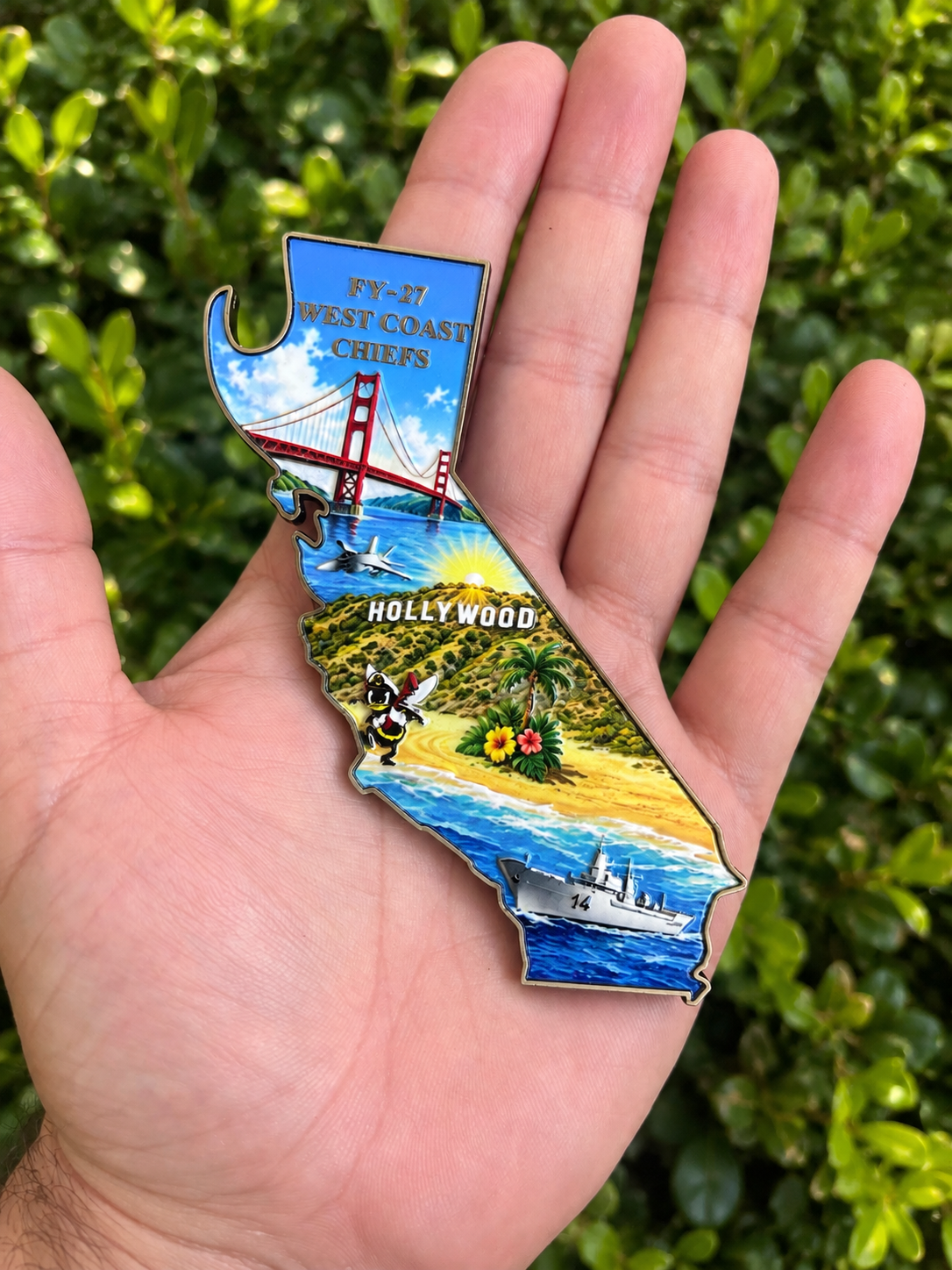 FY-27 West Coast Chief Bottle Opener Challenge Coin