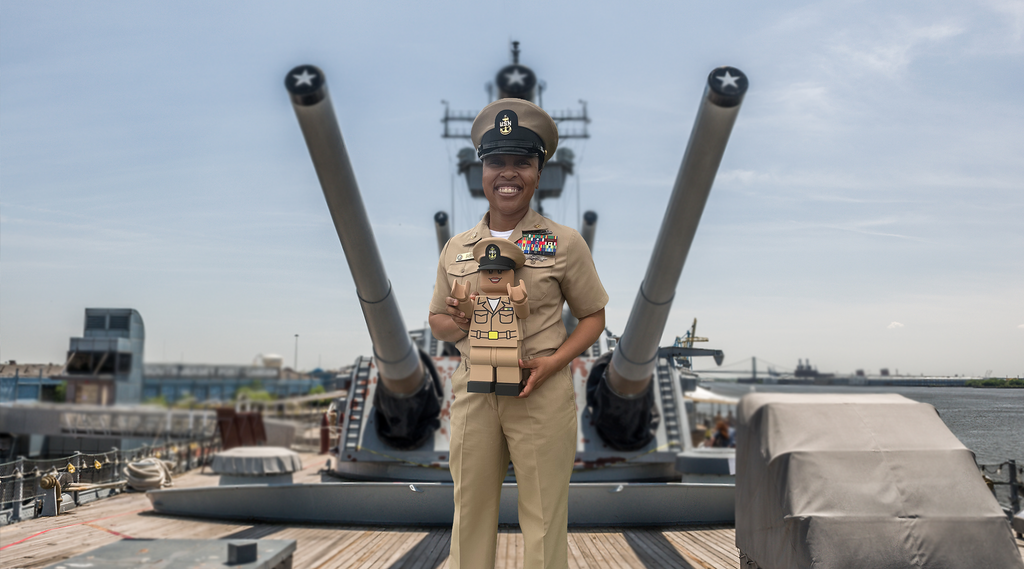 Custom Navy Chief Brick Figures | Military Collectible Gift